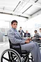 businessman in a wheelchair