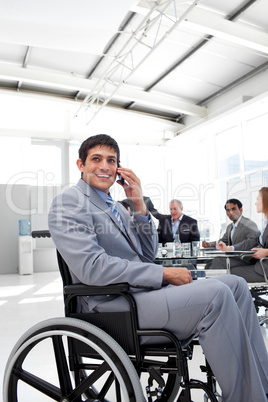 businessman in a wheelchair