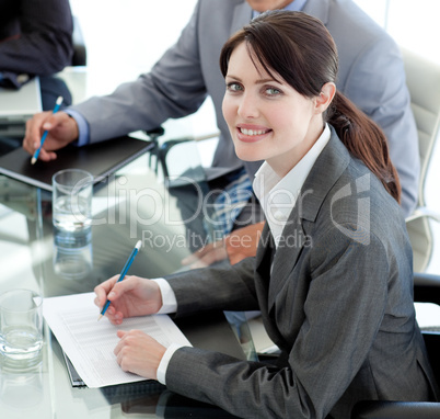 businesswoman in a meeting