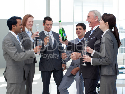 business people celebrating a success