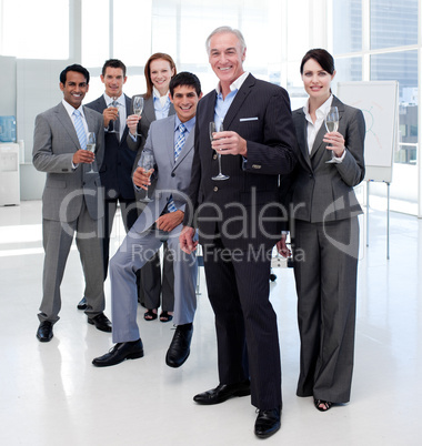 business people toasting