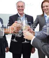 Business team celebrating a success