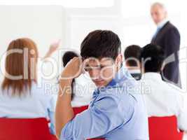 businessman at a conference