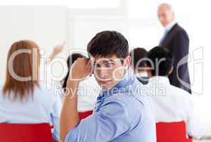 businessman at a conference