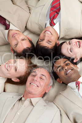 business team in a circle