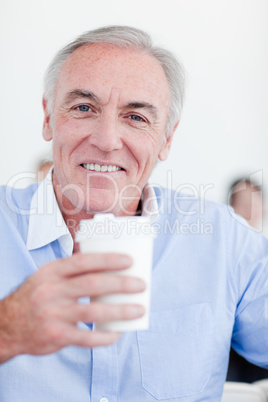 businessman drinking