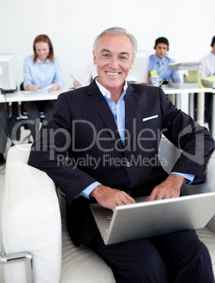 businessman using a laptop