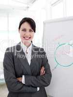 businesswoman at a presentation