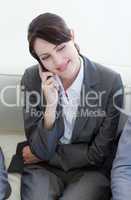 Smiling businesswoman