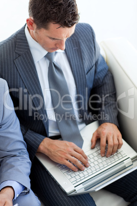 businessman using a laptop