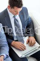 businessman using a laptop
