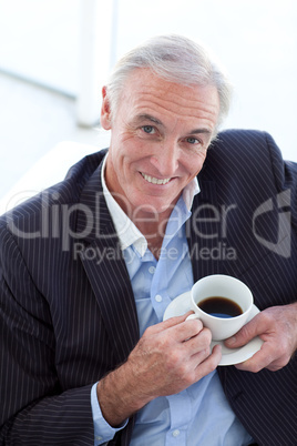 Businessman drinking