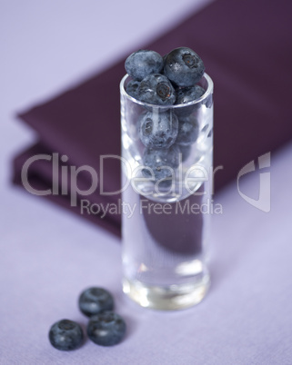 Blueberries in glass