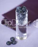 Blueberries in glass