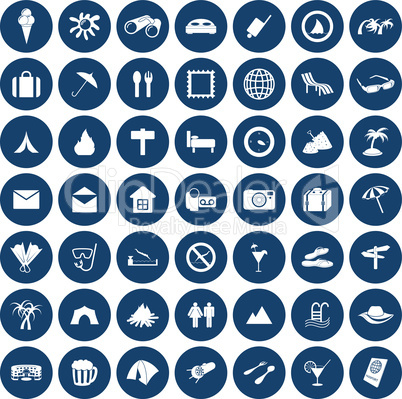 travel icons set