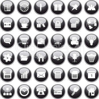 business and office icons set