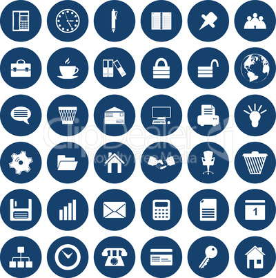 business and office icons set