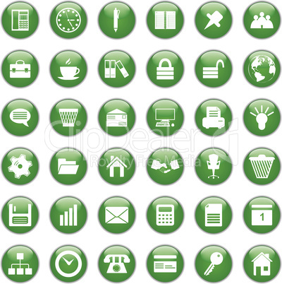 business and office icons set