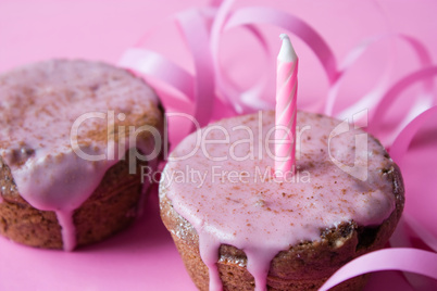 Pink celebration muffin