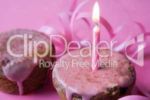 Pink celebration muffin