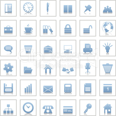 business and office icons set