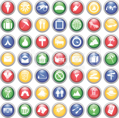 travel icons set