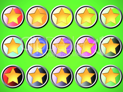 Round icon with star