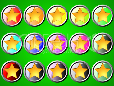 Round icon with star