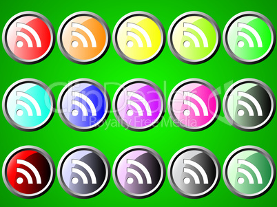 Round icon with RSS