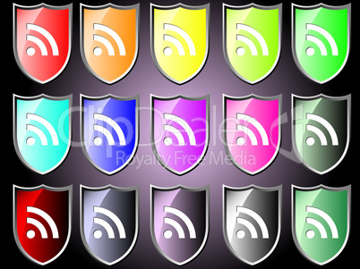 Shield icon with RSS