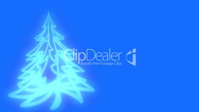 Blue Christmas Tree (empty backdrop)