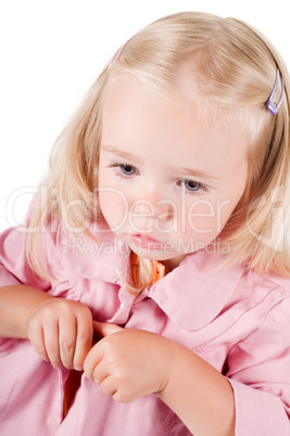 Little girl in studio