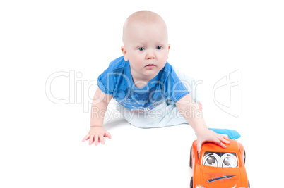 Little boy in studio