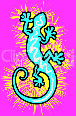 Cyan lizard