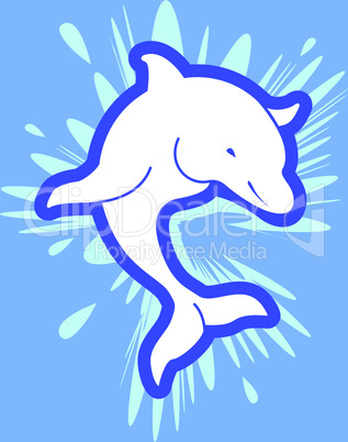 Splashing dolphin