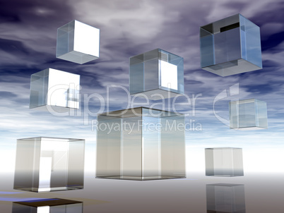 glass cubes