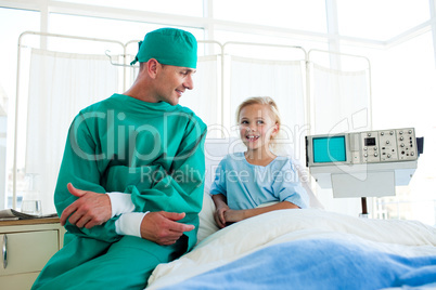 surgeon with patient
