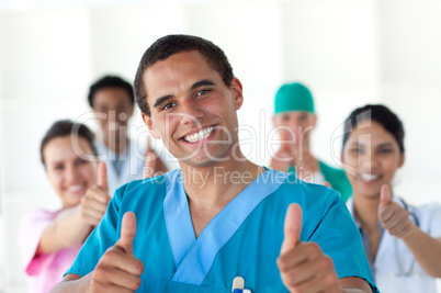 doctor with thumbs up