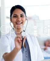 Female doctor  stethoscope