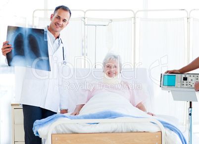 A patient with her doctor