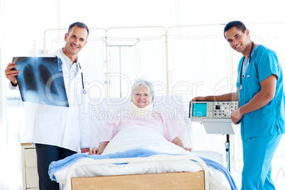 Senior patient with her doctor