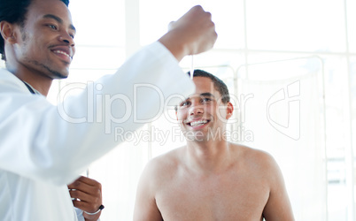 doctor checking patient