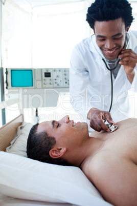 doctor checking patient