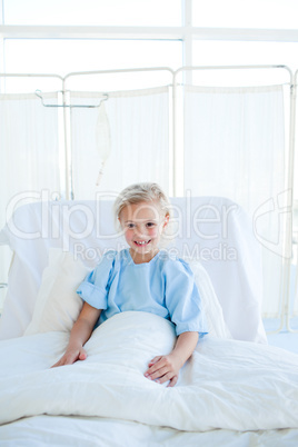 girl on a hospital bed