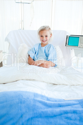 Child patient with folded arms