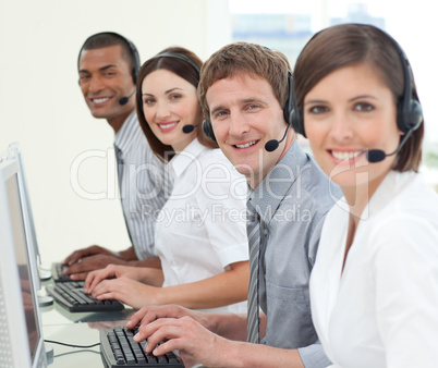 business people with headset