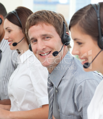 businessman smiling at the camera