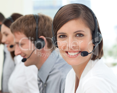 Female customer service agent