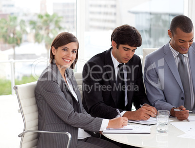 Businesswoman in a meeting