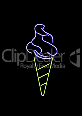 Neon Ice Cream Sign